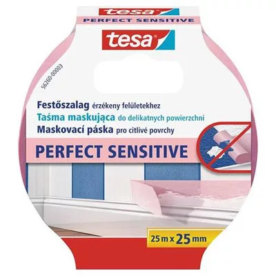 Festő- és mázolószalag, érzékeny felületekhez, 25 mm x 25 m, TESA "Perfect Sensitive" 25 méter