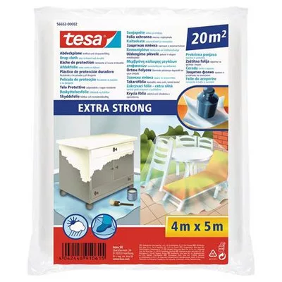 Takarófólia, lépésálló, extra erős, 5 m x 4 m, TESA "Extra Strong" 1 db