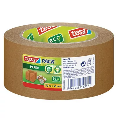 Csomagolószalag, papír, 50 mm x 50 m, TESA "tesapack® 57180" barna 50 méter