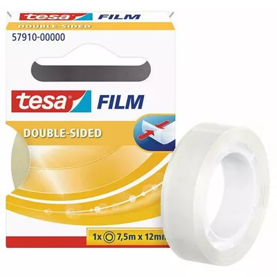 Ragasztószalag, kétoldalas, 12 mm x 7,5 m, TESA "tesafilm®" 7,5 méter