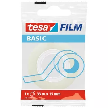   Ragasztószalag, 15 mm x 33 m, TESA "Basic", átlátszó 33 méter