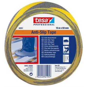   Csúszásgátló szalag, 50 mm x 15 m, TESA "Anti-Slip", fekete-sárga 15 méter