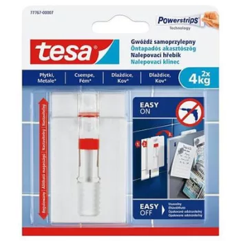   Akasztószög, öntapadó, állítható, TESA "Powerstrips®", sima felületre 2 db