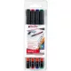 Alkoholos marker készlet, OHP, 0,6 mm, EDDING "141 F", 4 különböző szín 4 db