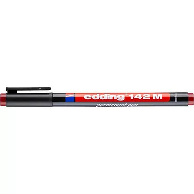 Alkoholos marker, OHP, 1 mm, EDDING "142 M", piros 1 db
