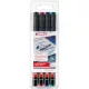 Alkoholos marker készlet, OHP, 1 mm, EDDING "142 M", 4 különböző szín 4 db