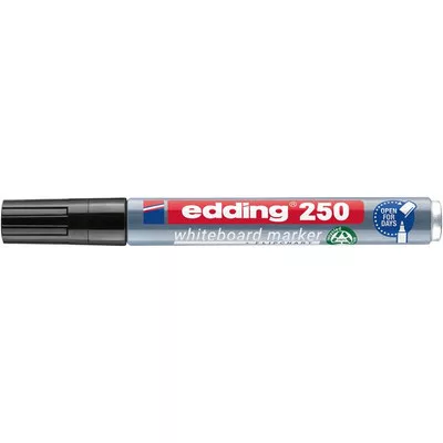 Tábla- és flipchart marker, 1-3 mm, kúpos, EDDING "250", fekete