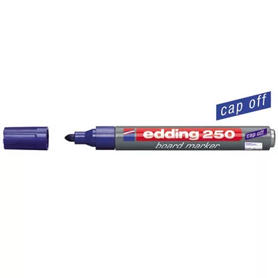 Tábla- és flipchart marker, 1-3 mm, kúpos, EDDING "250", kék 1 db