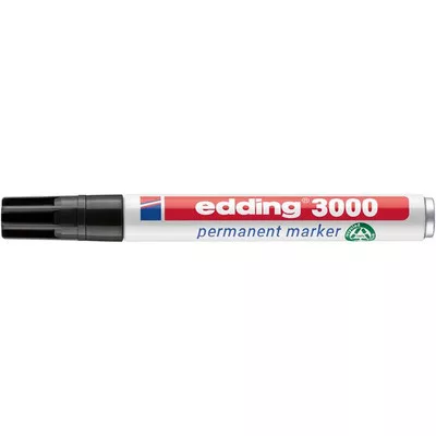 Alkoholos marker, 1,5-3 mm, kúpos, EDDING "3000", fekete 1 db