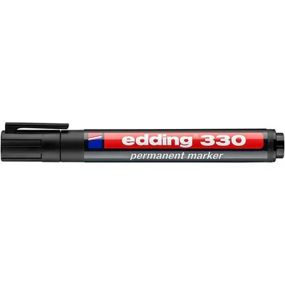 Alkoholos marker, 1-5 mm, vágott, EDDING "330", fekete 1 db
