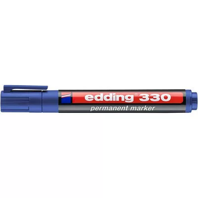 Alkoholos marker, 1-5 mm, vágott, EDDING "330", kék 1 db