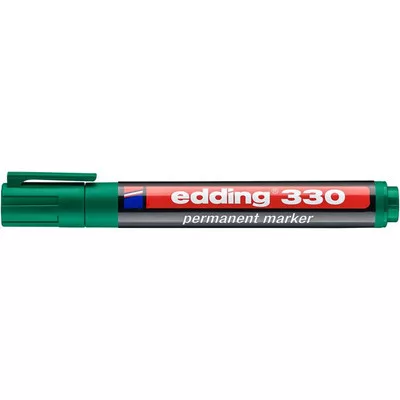 Alkoholos marker, 1-5 mm, vágott, EDDING "330", zöld 1 db