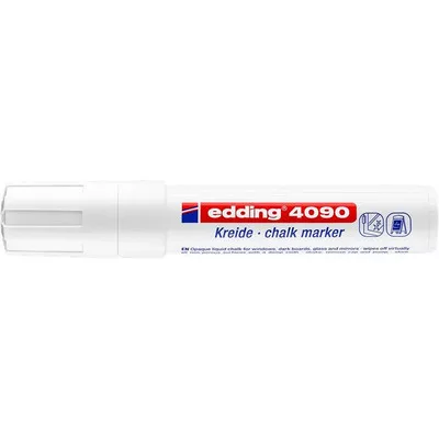 Krétamarker, 4-15 mm, vágott, EDDING "4090", fehér 1 db