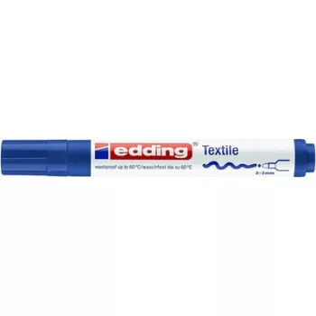 Textilmarker, 2-3 mm, kúpos, EDDING "4500", kék