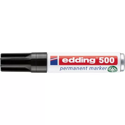 Alkoholos marker, 2-7 mm, vágott, EDDING "500", fekete 1 db