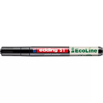 Lakkmarker, 1-2 mm, EDDING "51", fekete