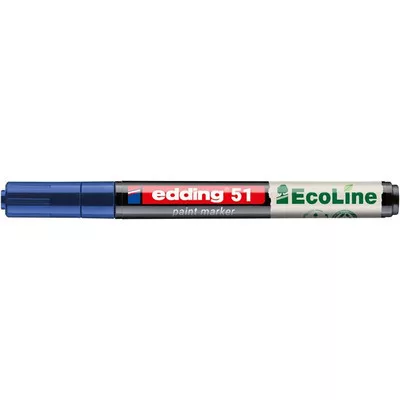 Lakkmarker, 1-2 mm, EDDING "51", kék