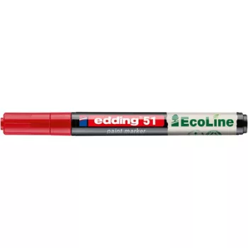 Lakkmarker, 1-2 mm, EDDING "51", piros