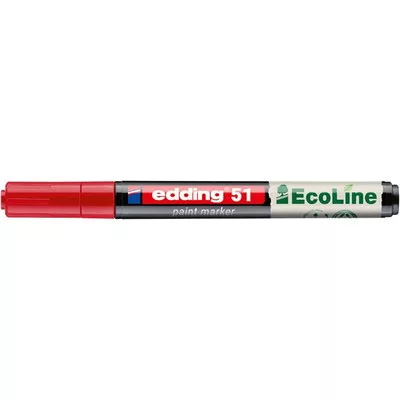 Lakkmarker, 1-2 mm, EDDING "51", piros