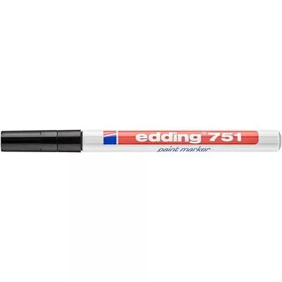 Lakkmarker, 1-2 mm, EDDING "751", fekete