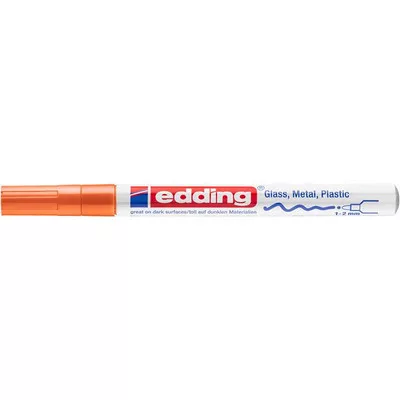 Lakkmarker, 1-2 mm, EDDING "751", narancssárga