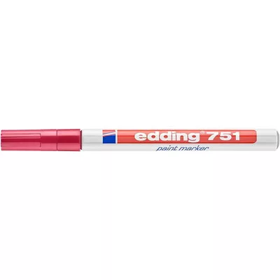 Lakkmarker, 1-2 mm, EDDING "751", piros