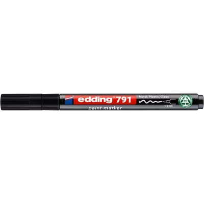 Lakkmarker, 1-2 mm, PCR, EDDING "791", fekete