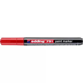 Lakkmarker, 1-2 mm, EDDING "791", piros