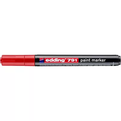 Lakkmarker, 1-2 mm, EDDING "791", piros