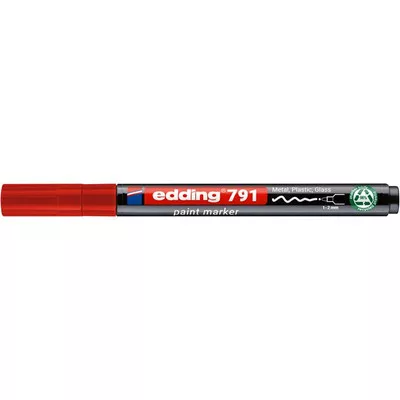 Lakkmarker, 1-2 mm, PCR, EDDING "791", piros