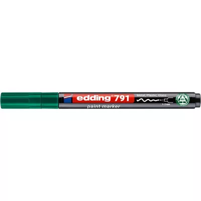 Lakkmarker, 1-2 mm, PCR, EDDING "791", zöld