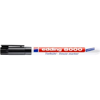   Alkoholos marker, 1 mm, kúpos, EDDING "8000 Freeze", fekete 1 db