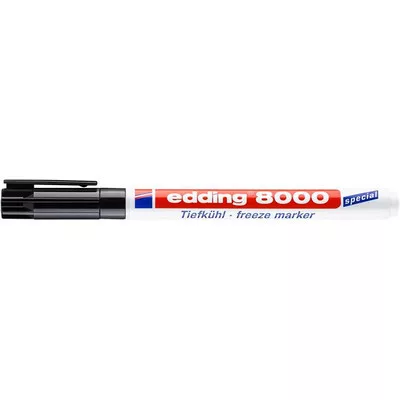 Alkoholos marker, 1 mm, kúpos, EDDING "8000 Freeze", fekete 1 db