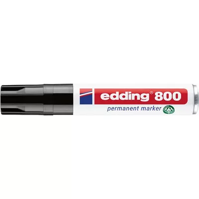 Alkoholos marker, 4-12 mm, vágott, EDDING "800", fekete 1 db