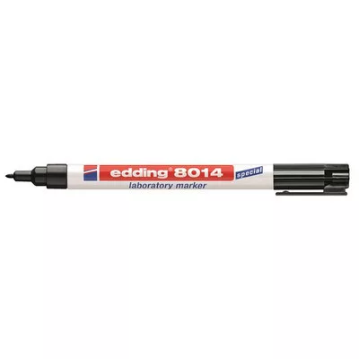 Laboratóriumi marker, 1 mm, kúpos, EDDING "8014", fekete 1 db