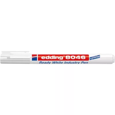 Alkoholos marker, 1-3 mm, kúpos, ipari, EDDING "8046", fehér 1 db