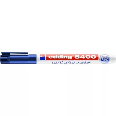 Alkoholos marker, CD/DVD, 0,5-1 mm, EDDING "8400", kék