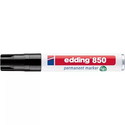 Alkoholos marker, 5-16 mm, vágott, EDDING "850", fekete 1 db