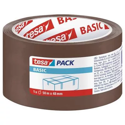 Csomagolószalag, 48 mm x 50 m, TESA "Basic", barna 50 méter