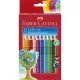 Színes ceruza készlet, háromszögletű, FABER-CASTELL "Jumbo Grip", 12 különböző szín 12 db