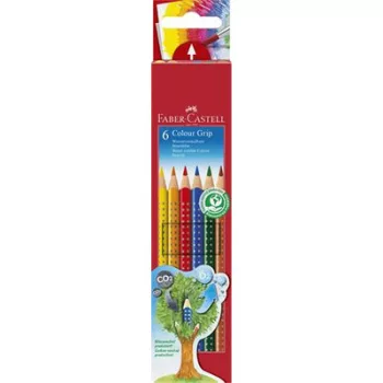   Színes ceruza készlet, háromszögletű, FABER-CASTELL "Grip 2001", 6 különböző szín 6 db