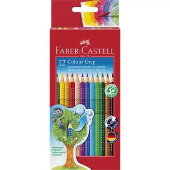   Színes ceruza készlet, háromszögletű, FABER-CASTELL "Grip 2001", 12 különböző szín 12 db