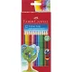 Színes ceruza készlet, háromszögletű, FABER-CASTELL "Grip 2001", 12 különböző szín 12 db