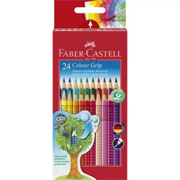   Színes ceruza készlet, háromszögletű, FABER-CASTELL "Grip 2001", 24 különböző szín 24 db