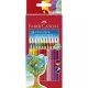 Színes ceruza készlet, háromszögletű, FABER-CASTELL "Grip 2001", 24 különböző szín 24 db