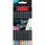 Színes ceruza készlet, háromszögletű, FABER-CASTELL "Black Edition",  6-6 különböző neon és pasztell szín 12 db
