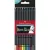 Színes ceruza készlet, háromszögletű, FABER-CASTELL "Black Edition", 12 különböző szín 12 db