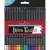 Színes ceruza készlet, háromszögletű, FABER-CASTELL "Black Edition", 24 különböző szín 24 db