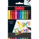 Ecsetirón készlet, FABER-CASTELL "Black Edition" 10 különböző szín 10 db