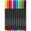 Ecsetirón készlet, FABER-CASTELL "Black Edition" 10 különböző szín 10 db